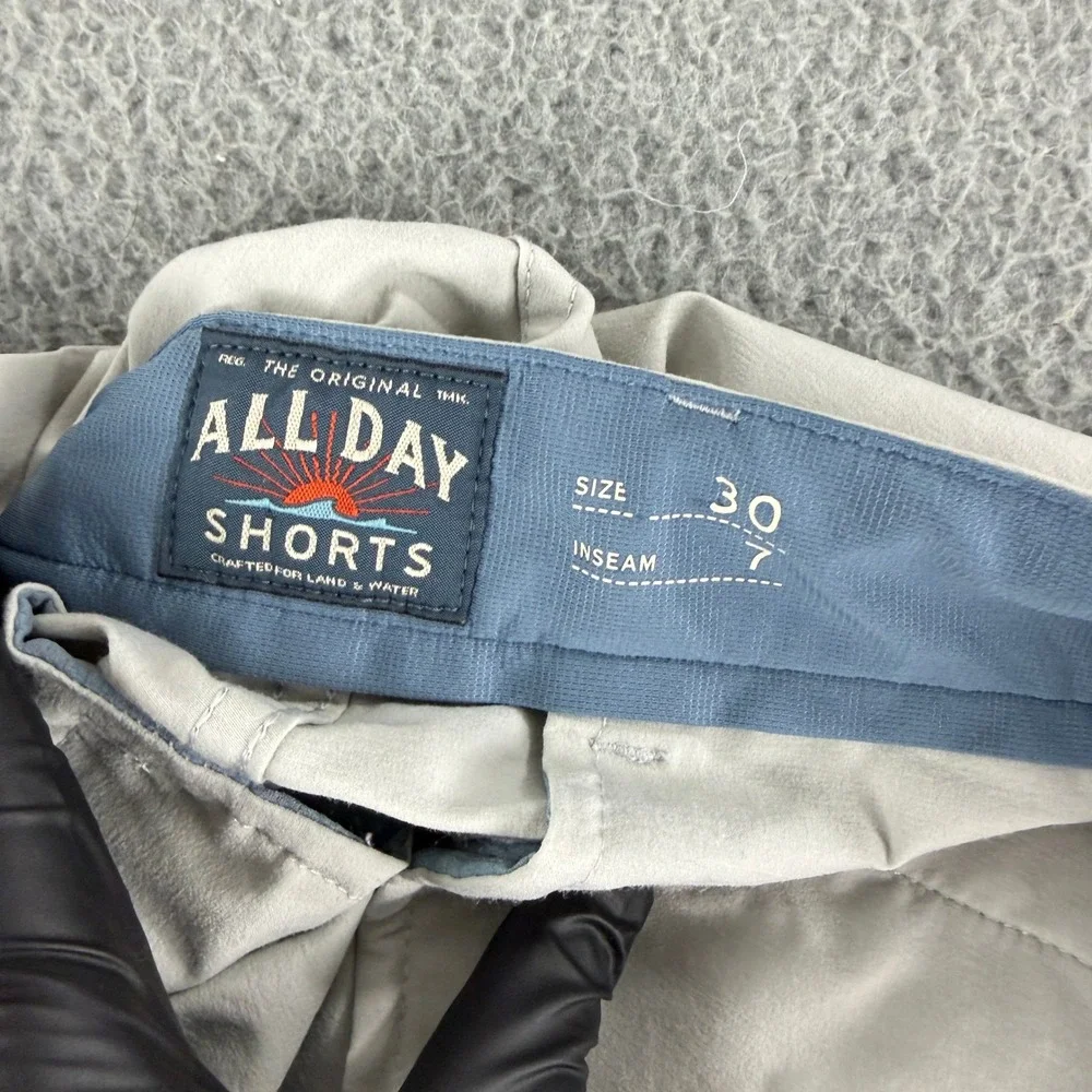 Faherty All Day Shorts Mens 30 Beige 7